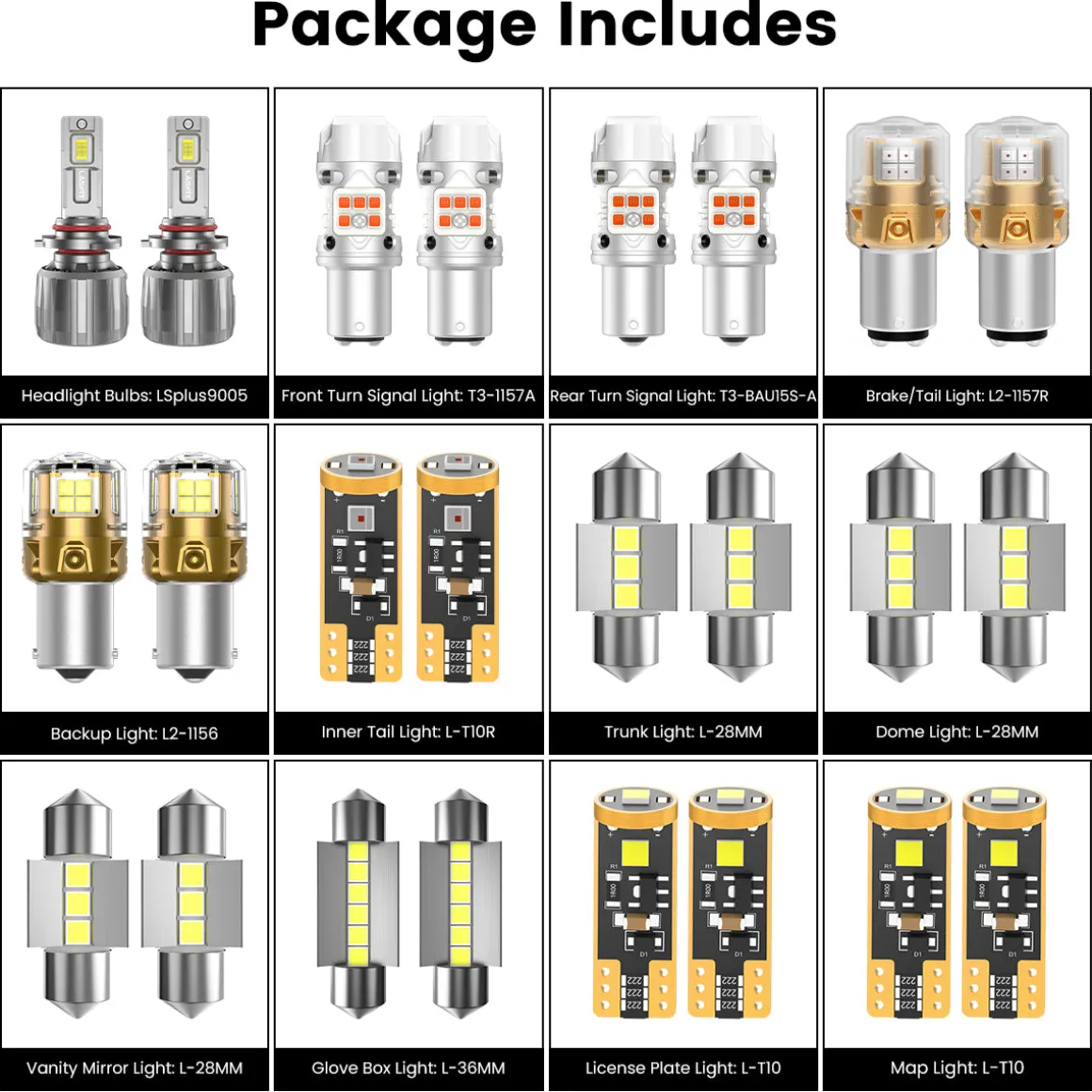 Fit for 2022-2023 Hyundai Kona The Brightest LED Bulbs Upgrade | Tested and Verified