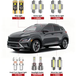 Fit for 2022-2023 Hyundai Kona The Brightest LED Bulbs Upgrade | Tested and Verified