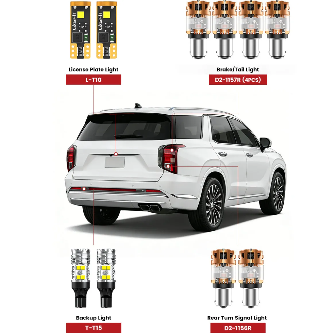 Fit for 2019-2025 Hyundai Palisade LED Exterior Lights Upgrade