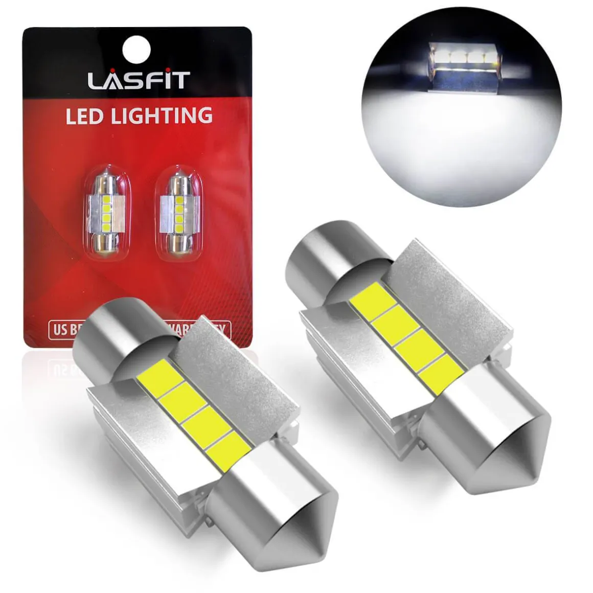 Fit for 2017-2018 Hyundai Santa Fe Custom H7 LED Bulbs Exterior Interior Lights, Santa Fe Sport Included
