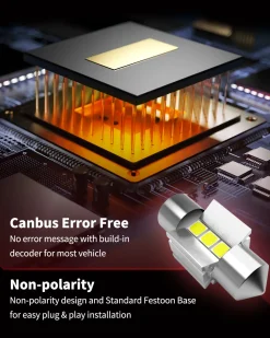 Fit for 2010-2012 Hyundai Santa Fe The Brightest LED Bulbs Upgrade