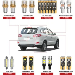 Fit for 2010-2012 Hyundai Santa Fe The Brightest LED Bulbs Upgrade