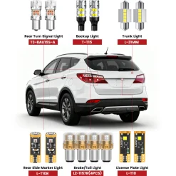 Fit for 2013-2016 Hyundai Santa Fe The Brightest LED Bulbs Upgrade | Tested and Verified
