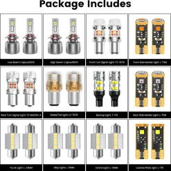 Fit for 2019-2020 Hyundai Santa Fe The Brightest LED Bulbs Upgrade
