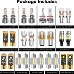 Fit for 2019-2020 Hyundai Santa Fe The Brightest LED Bulbs Upgrade