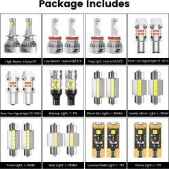 Fit for 2011-2014 Hyundai Sonata The Brightest LED Bulbs Upgrade