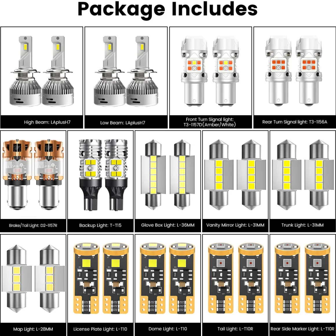 Fit for 2011-2014 Hyundai Sonata The Brightest LED Bulbs Upgrade