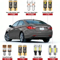 Fit for 2011-2014 Hyundai Sonata The Brightest LED Bulbs Upgrade