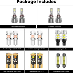 Fit for 2015-2017 Hyundai Sonata The Brightest LED Bulbs Upgrade