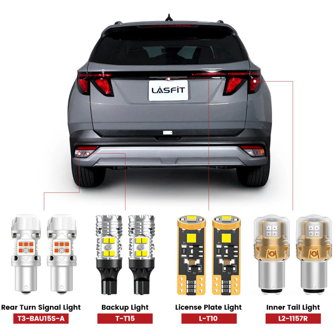 Fit for 2025 Hyundai Tucson PY21W 921 LED Exterior Interior Lights