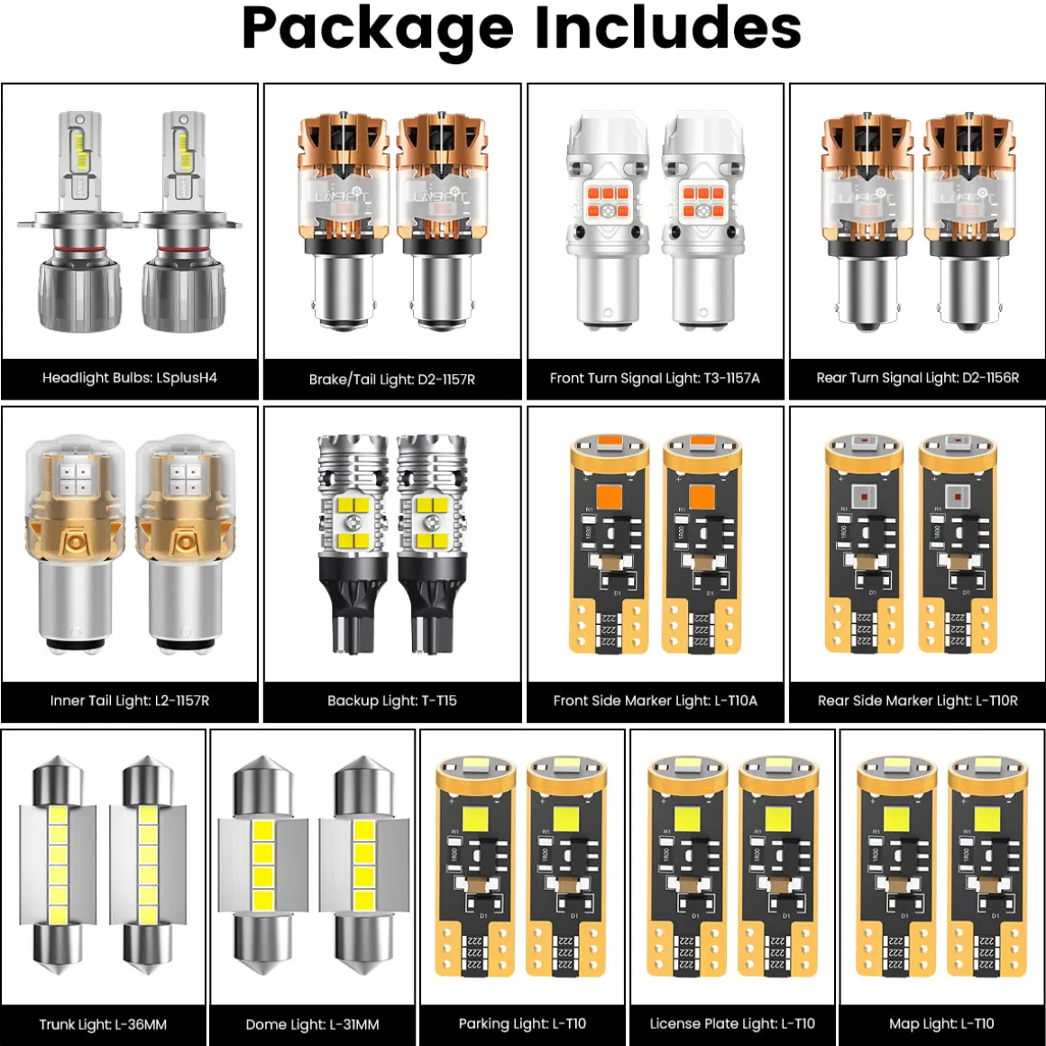 Fit for 2010-2013 Hyundai Tucson The Brightest LED Bulbs Upgrade