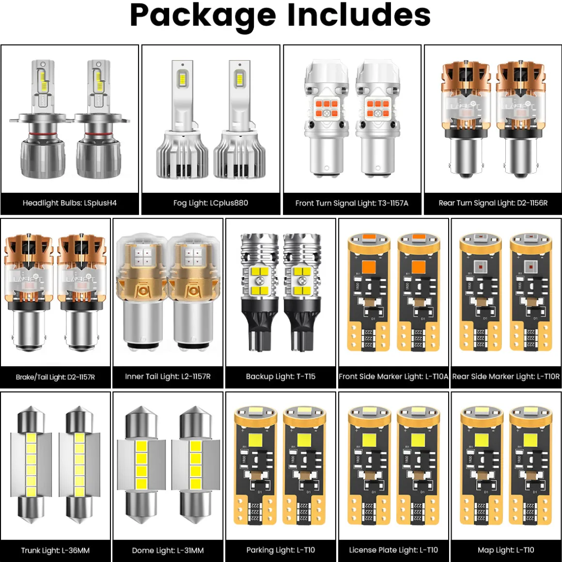 Fit for 2010-2013 Hyundai Tucson The Brightest LED Bulbs Upgrade