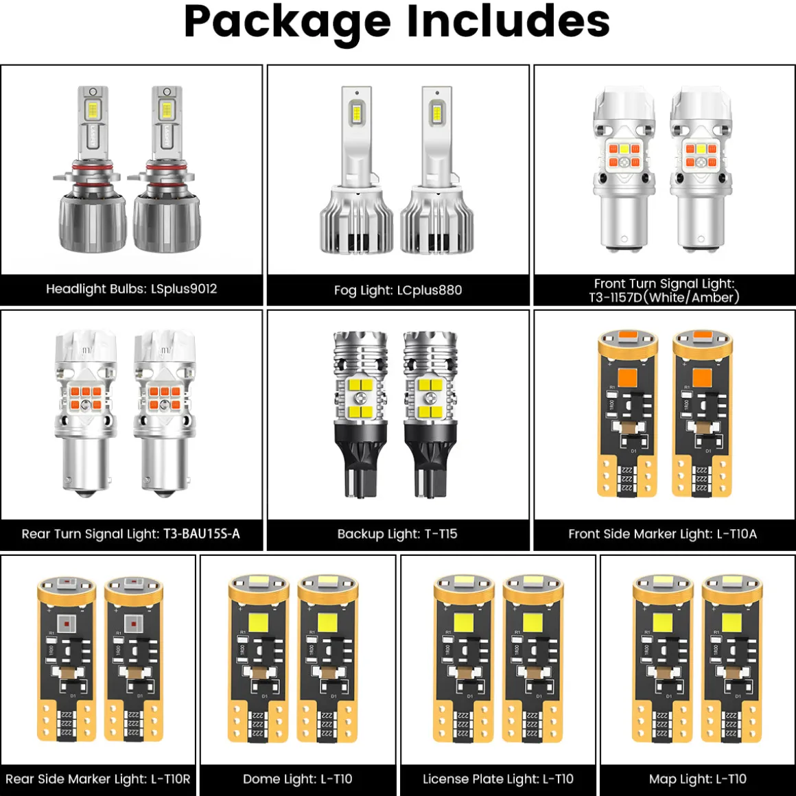Fit for 2014-2015 Hyundai Tucson The Brightest LED Bulbs Upgrade