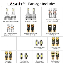 Fit for 2019-2021 Hyundai Veloster Custom H7 LED Bulb Exterior Interior Lights Plug and Play