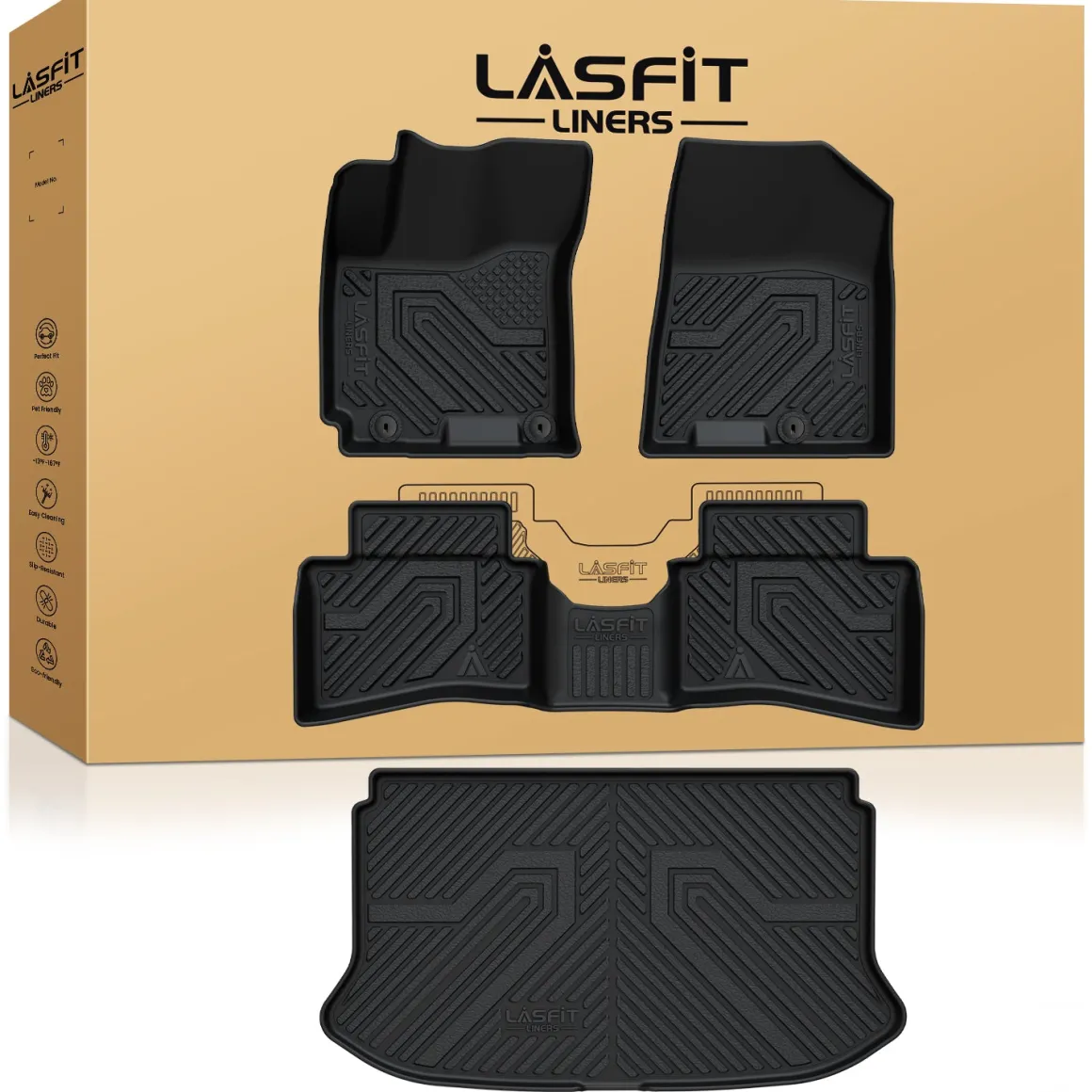Fit for 2020-2026 Hyundai Venue Floor Mats & Cargo Mat, Fit Upper Cargo Only