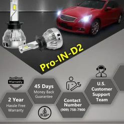 Fit for 2006-2008 Infiniti G35 D2S D2R HID to LED Bulbs Exterior Interior Lights