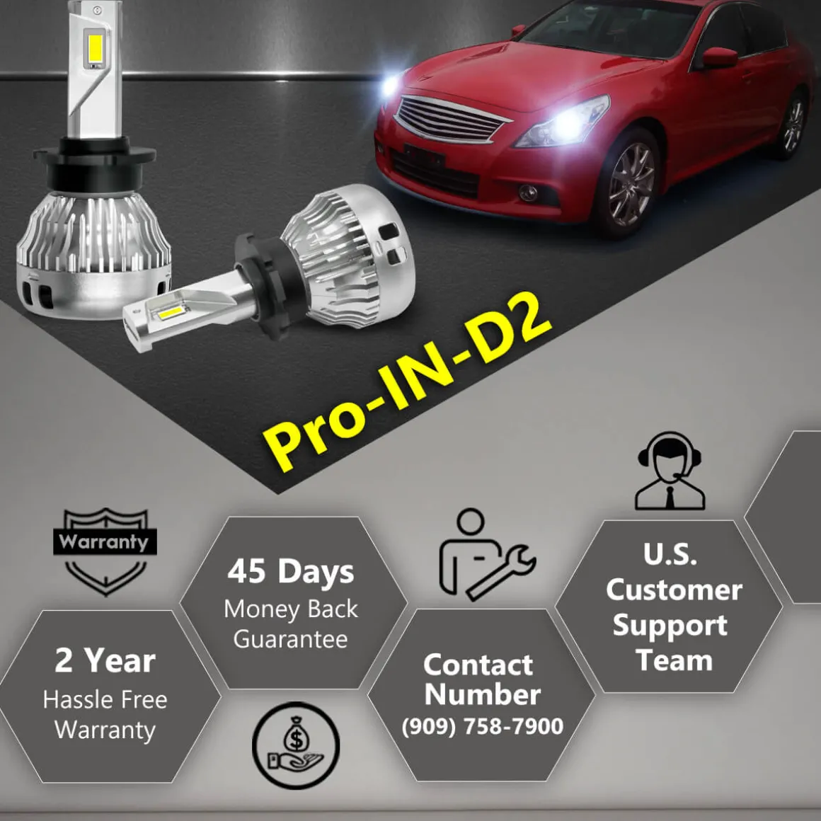 Fit for 2006-2008 Infiniti G35 D2S D2R HID to LED Bulbs Exterior Interior Lights