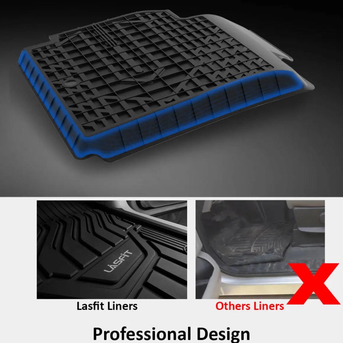 Fit for 2011-2013 Infiniti QX56 Custom Floor Mats TPE Material 1st & 2nd Row Seat