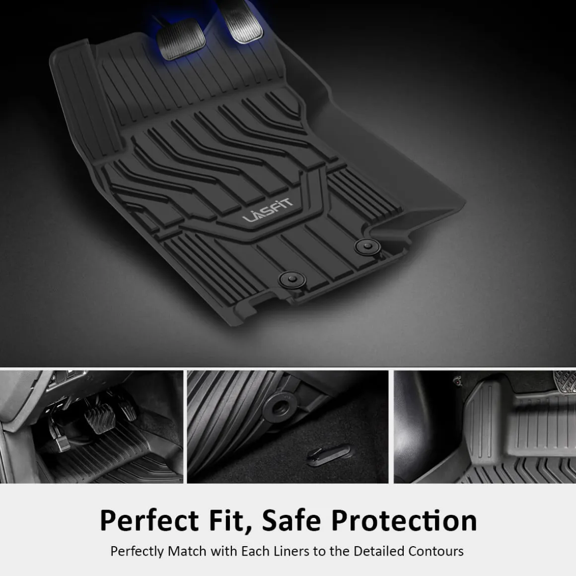 Fit for 2011-2013 Infiniti QX56 Custom Floor Mats TPE Material 1st & 2nd Row Seat