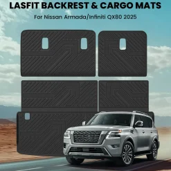 Fit for 2025-2026 Infiniti QX80 Floor Mats or Cargo Mat & Seatback Mats, Not Compatible with Models Equipped with Cargo Shelf