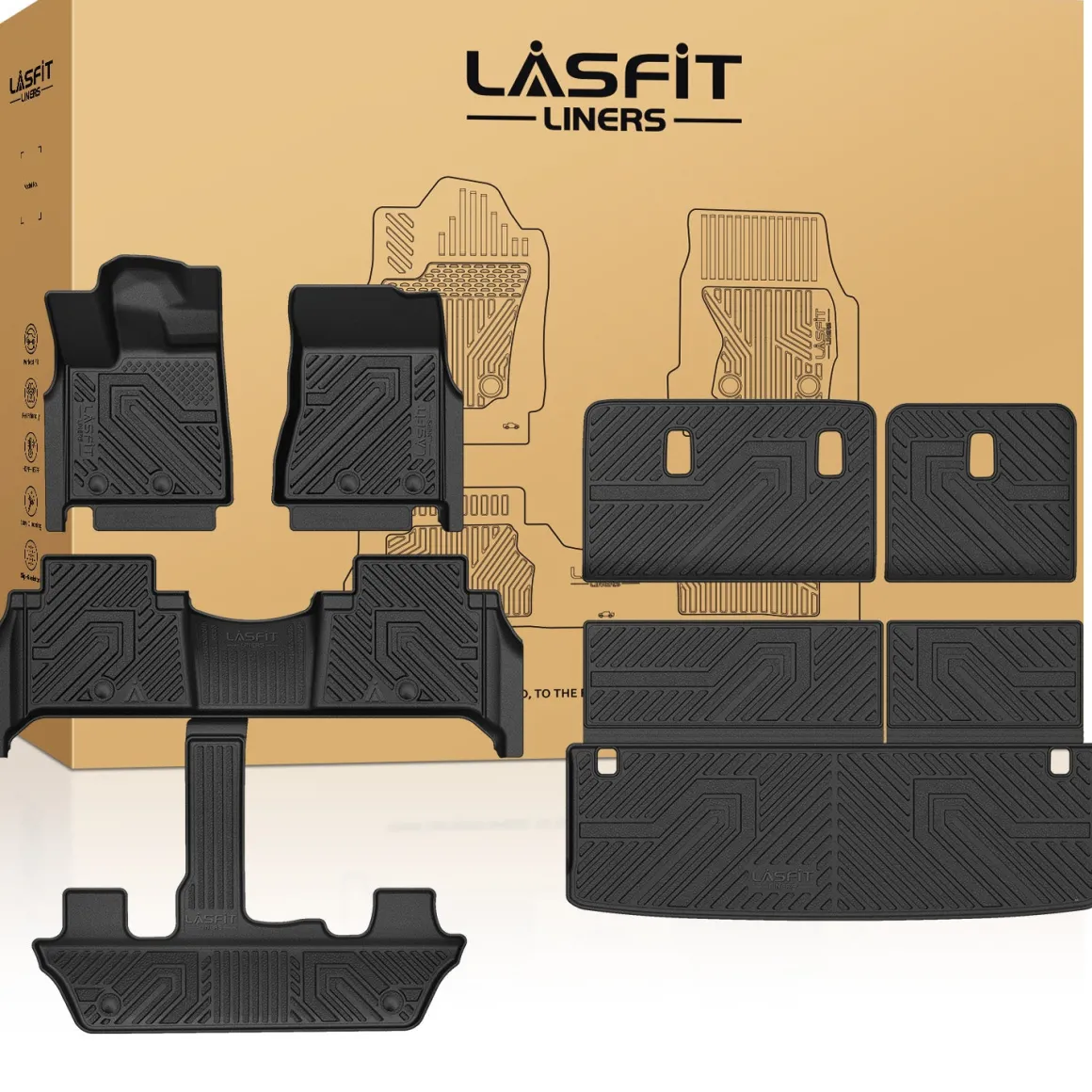 Fit for 2025-2026 Infiniti QX80 Floor Mats or Cargo Mat & Seatback Mats, Not Compatible with Models Equipped with Cargo Shelf