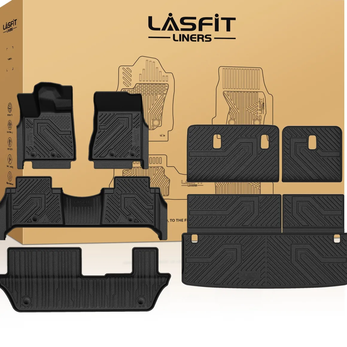 Fit for 2025-2026 Infiniti QX80 Floor Mats or Cargo Mat & Seatback Mats, Not Compatible with Models Equipped with Cargo Shelf