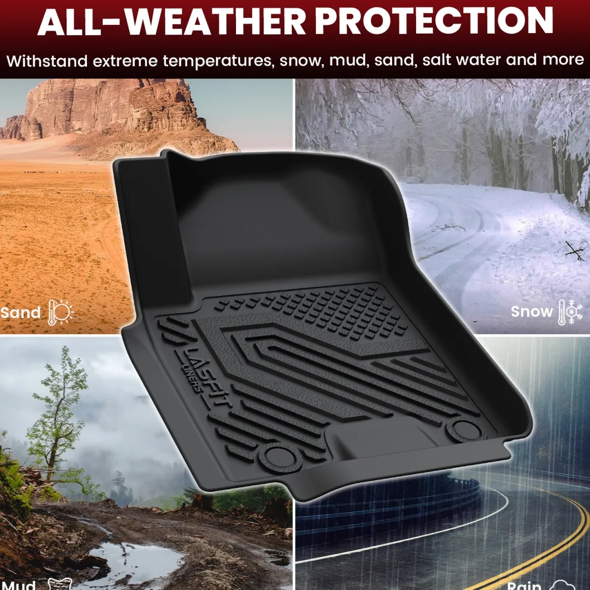 Fit for 2011-2024 Infiniti QX80 Floor Mats or Cargo & Seatback Mats, Fit 8seats(2nd Row Bench Seats)