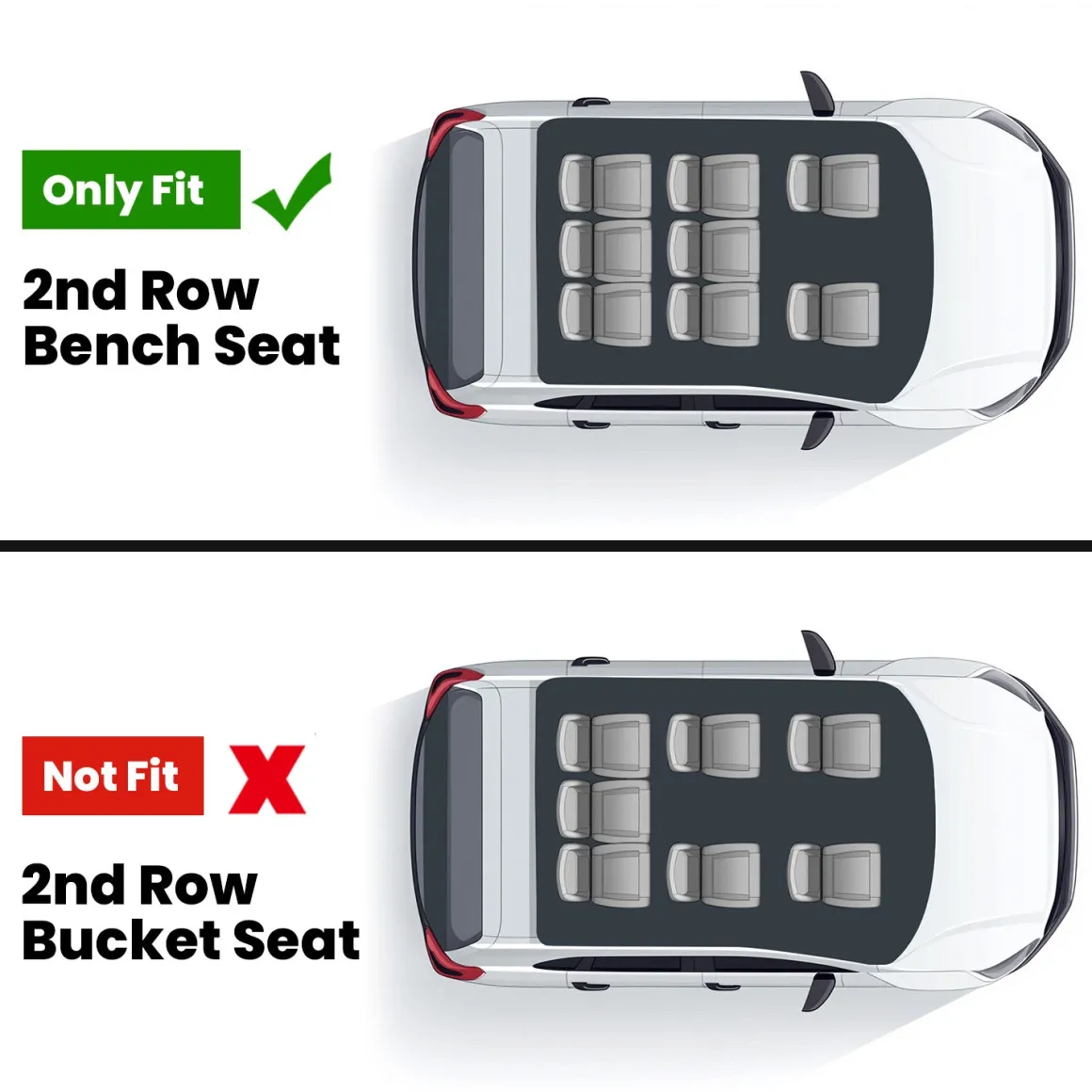 Fit for 2011-2024 Infiniti QX80 Floor Mats or Cargo & Seatback Mats, Fit 8seats(2nd Row Bench Seats)