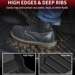 Fit for 2017-2026 Jaguar F-Pace Custom Floor Mats TPE Material 1st & 2nd Row Seat