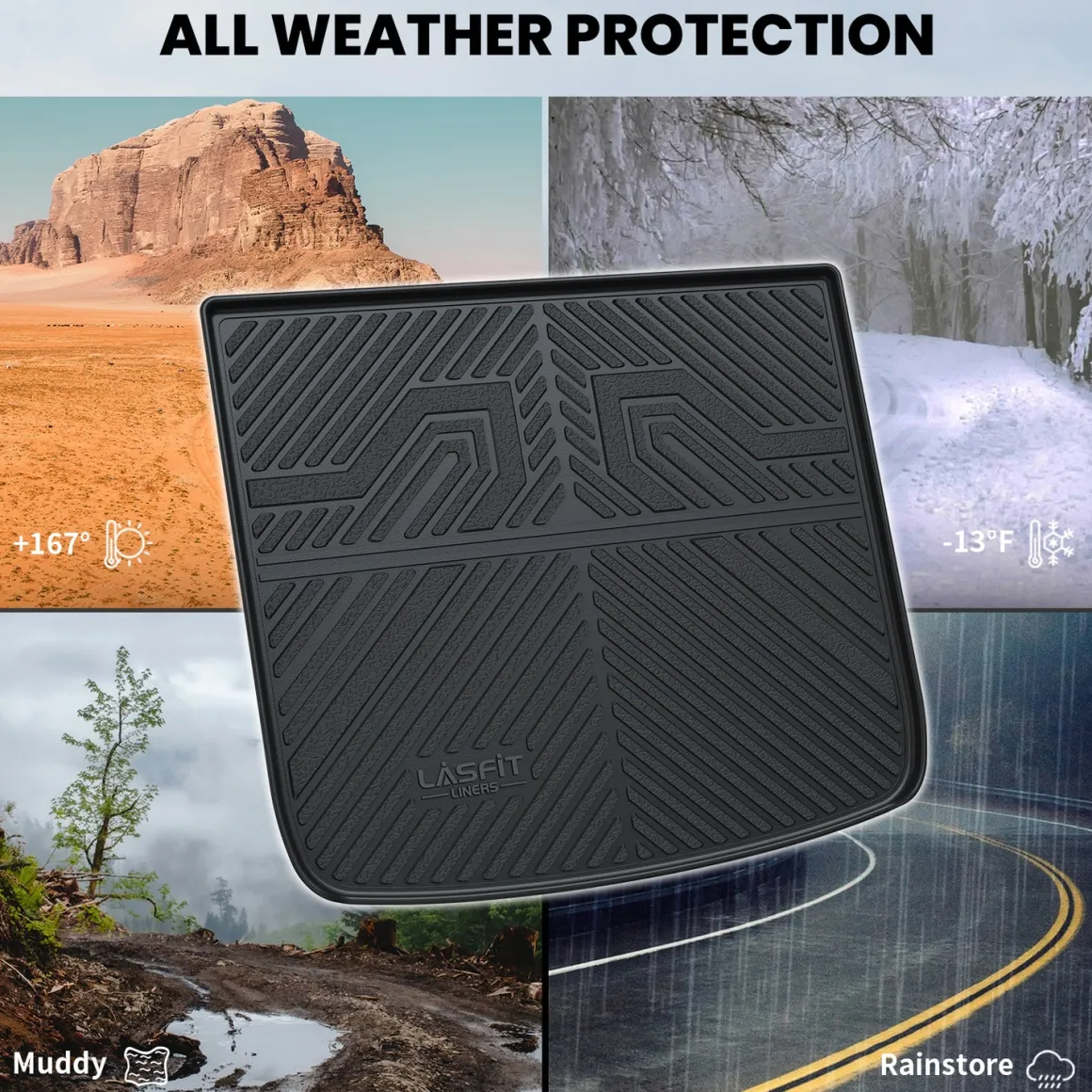 Fit for 2015 Jeep Cherokee Floor Mats, Fit Non-raised Dead Pedal ONLY
