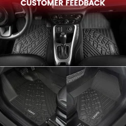 Fit for 2015 Jeep Cherokee Floor Mats, Fit Non-raised Dead Pedal ONLY