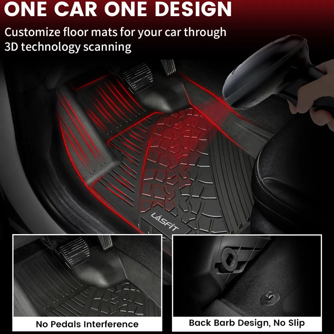 Fit for 2015 Jeep Cherokee Floor Mats, Fit Non-raised Dead Pedal ONLY