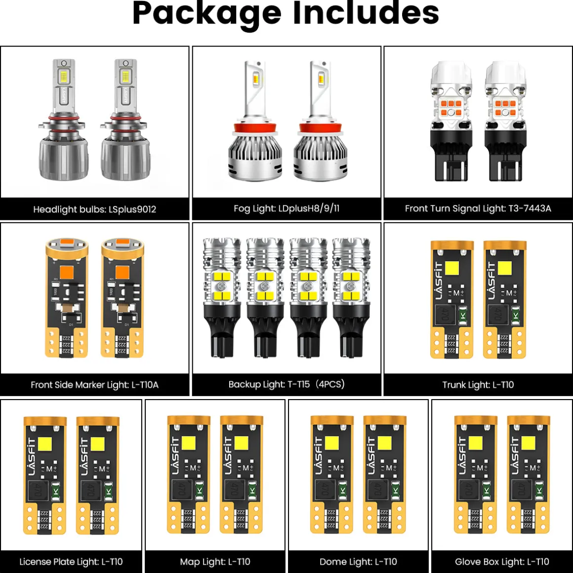 Fit for 2014-2016 Jeep Cherokee The Brightest LED Bulbs Upgrade | Tested and Verified