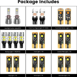 Fit for 2014-2016 Jeep Cherokee The Brightest LED Bulbs Upgrade | Tested and Verified