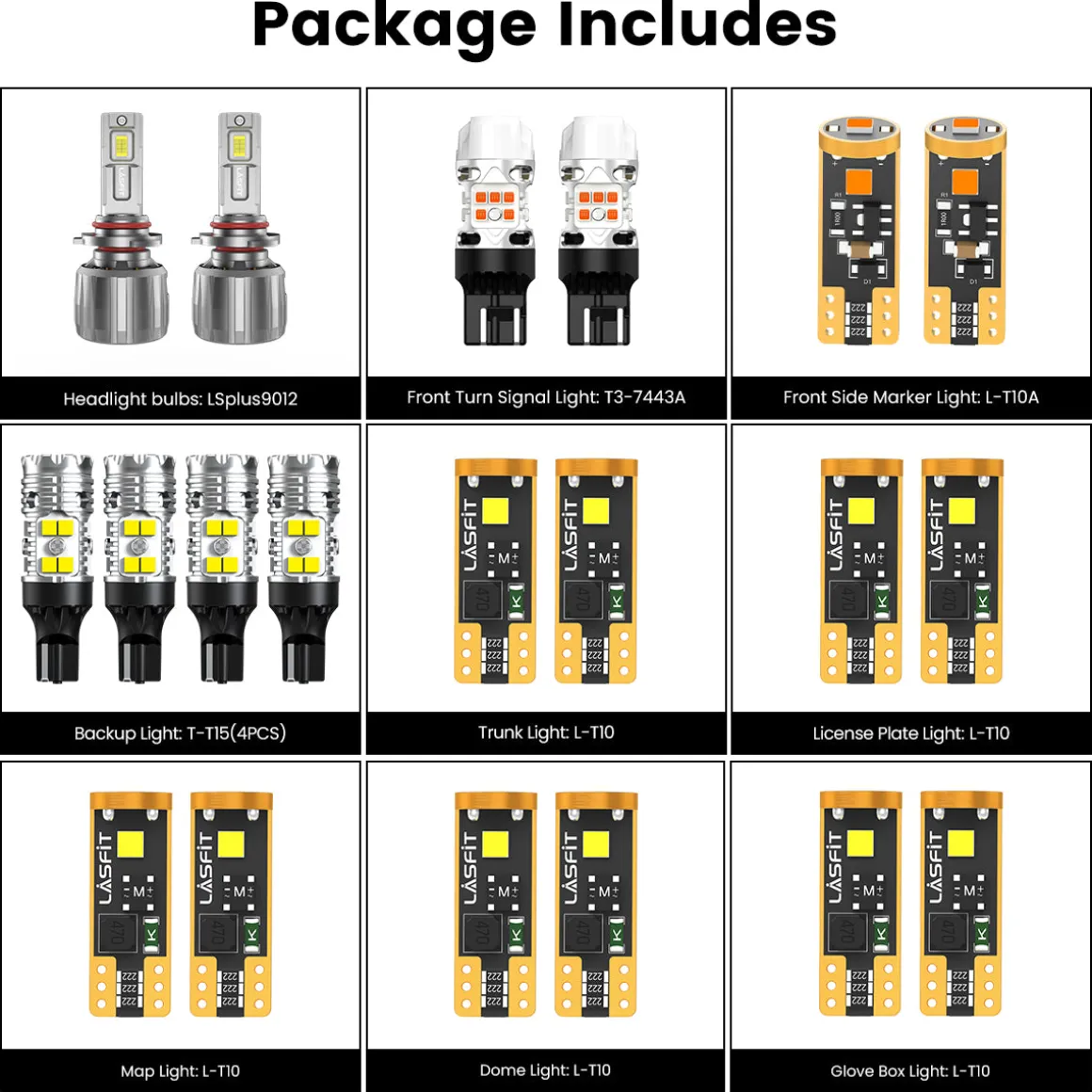 Fit for 2014-2016 Jeep Cherokee The Brightest LED Bulbs Upgrade | Tested and Verified