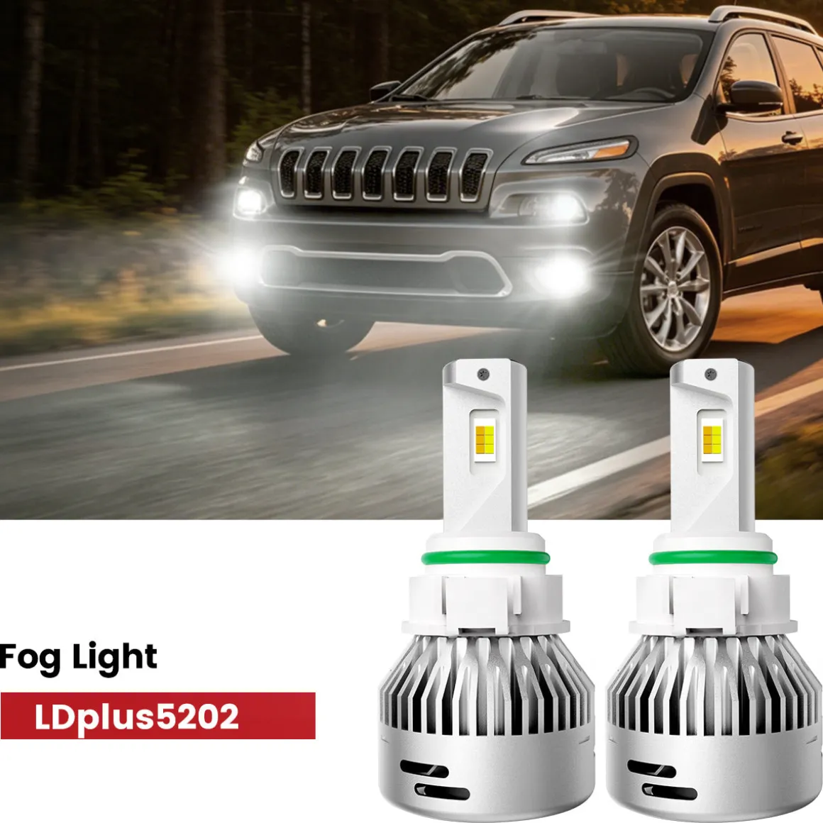 Fit for 2017-2018 Jeep Cherokee The Brightest LED Bulbs Upgrade