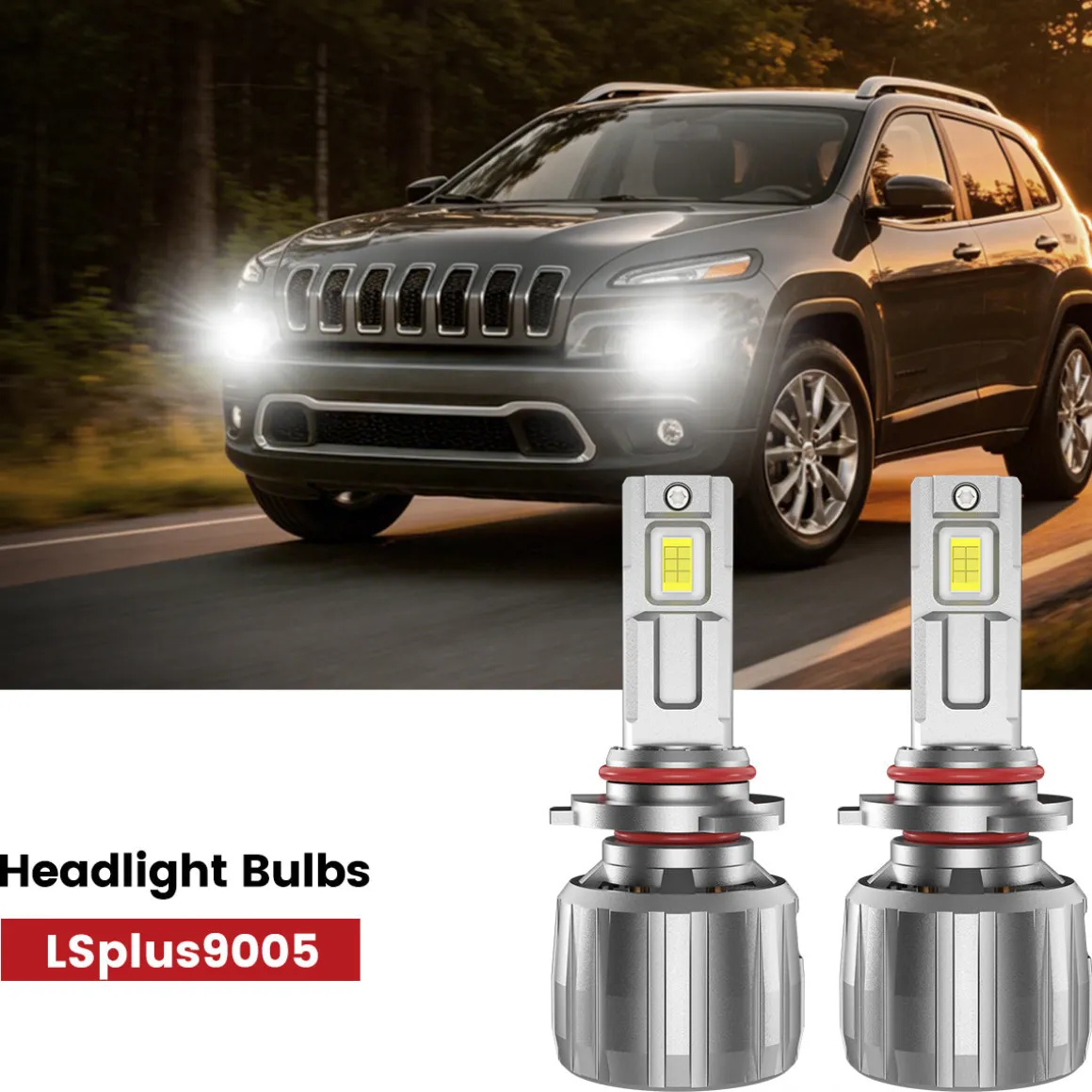 Fit for 2017-2018 Jeep Cherokee The Brightest LED Bulbs Upgrade