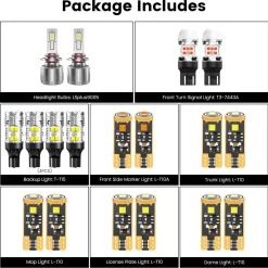 Fit for 2017-2018 Jeep Cherokee The Brightest LED Bulbs Upgrade