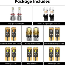 Fit for 2022-2025 Jeep Compass The Brightest LED Bulbs Upgrade