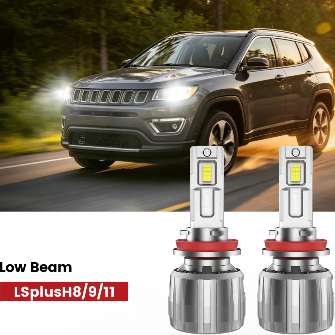 Fit for 2018-2021 Jeep Compass The Brightest LED Bulbs Upgrade
