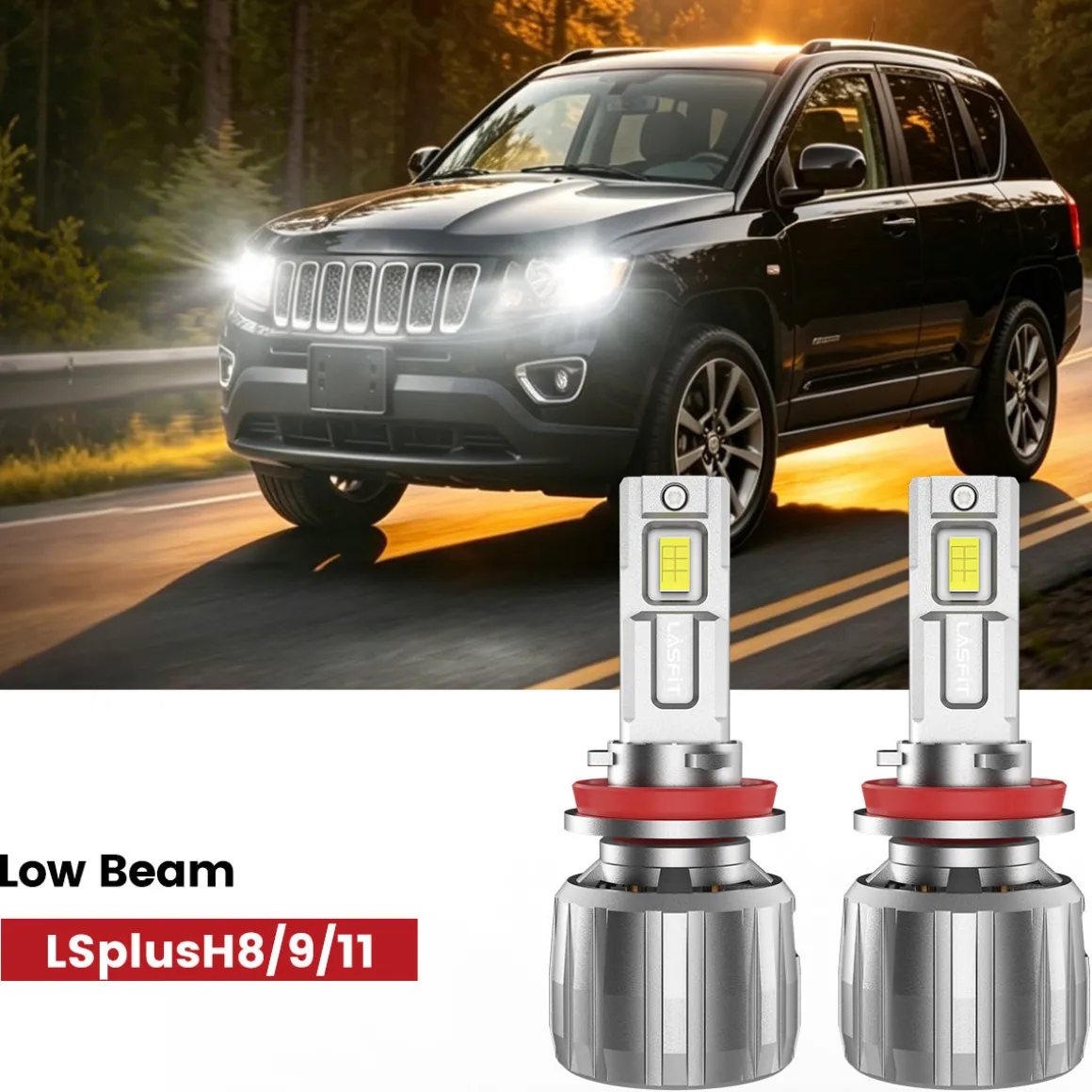 Fit for 2011-2017 Jeep Compass The Brightest LED Bulbs Upgrade