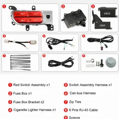 Fit For Jeep Gladiator JT 2019-2025 Auxiliary Switch Panel Bank Kit