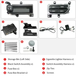 Fit For Jeep Gladiator JT 2019-2025 Auxiliary Switch Panel Bank Kit
