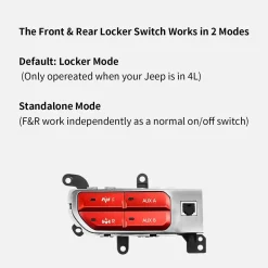 Fit For Jeep Gladiator JT 2019-2025 Auxiliary Switch Panel Bank Kit