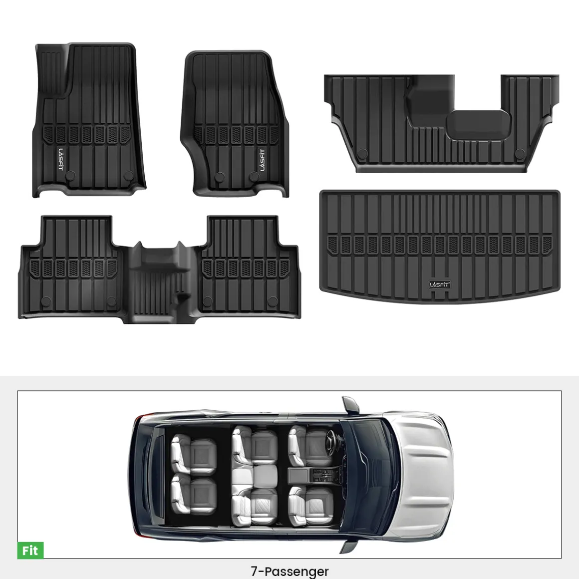 Fit for 2021-2026 Jeep Grand Cherokee L Floor Mats or Cargo Mat