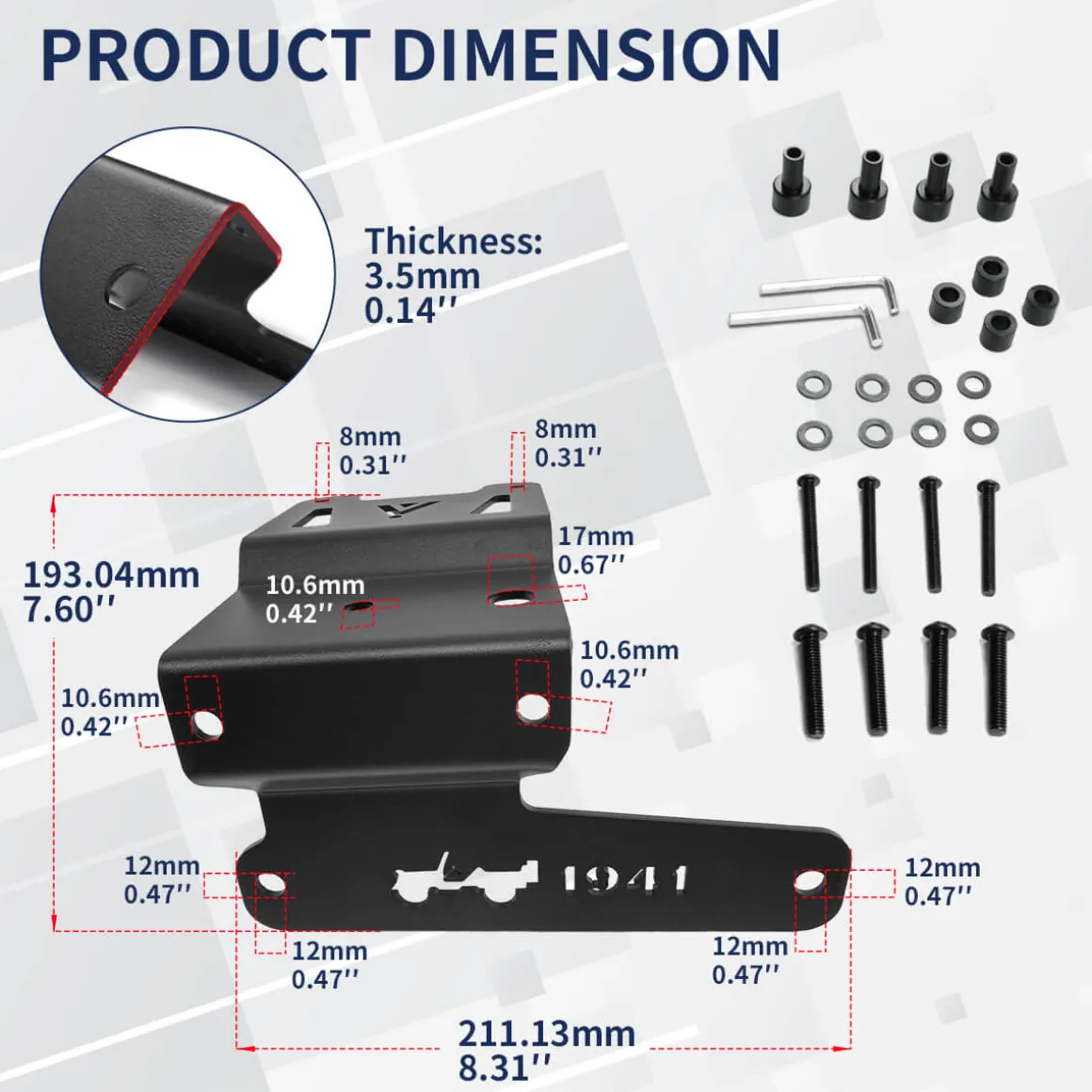 Fit For 2018-2024 Jeep Wranger JL Gladiator JT Low Profile Ditch Light Brackets (Don't Fit Mojave or 4xe) | LASFIT