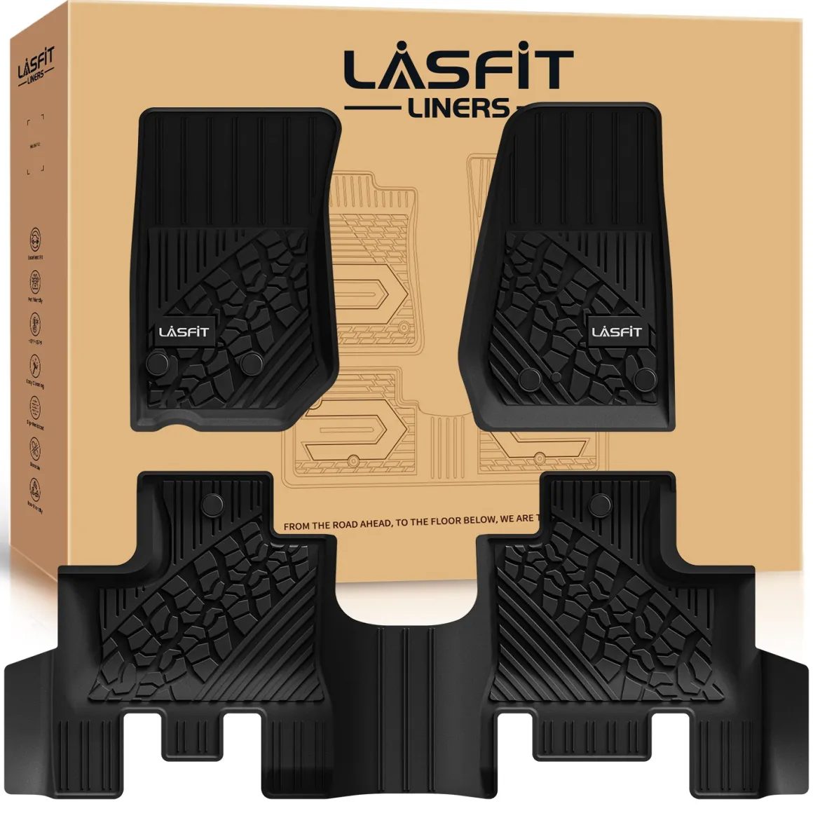 Fit for 2014-2018 Jeep Wrangler JK Floor Mats or Cargo Mat, For 4 Doors Only