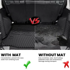 Fit for 2014-2018 Jeep Wrangler JK Floor Mats or Cargo Mat, For 4 Doors Only