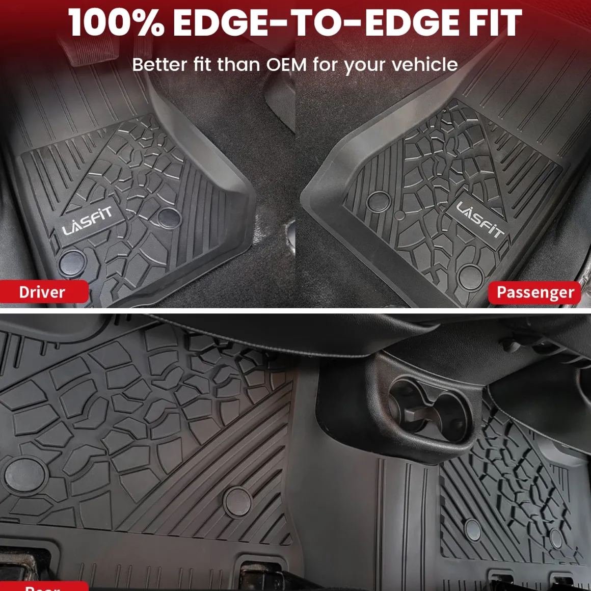 Fit for 2014-2018 Jeep Wrangler JK Floor Mats or Cargo Mat, For 4 Doors Only