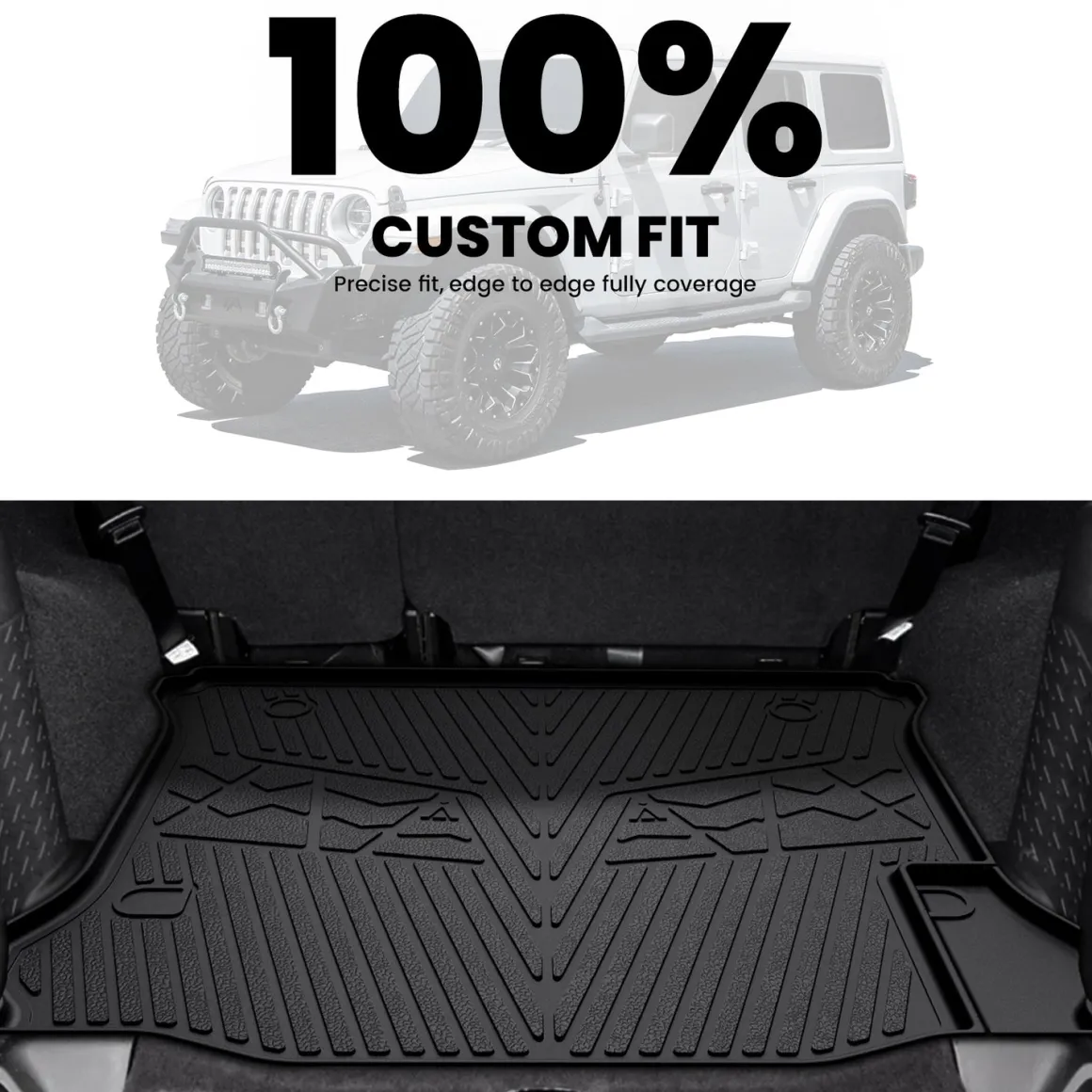 Fit for 2014-2018 Jeep Wrangler JK Floor Mats or Cargo Mat, For 4 Doors Only